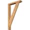 Ekena Millwork Traditional Block Smooth Bracket w/ Offset Brace, Western Red Cedar, 3 1/2"W x 18"D x 30"H BKT0402X18X30TRA05SWR - alternate 1
